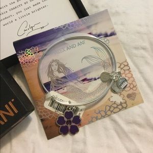 Purple forget me not Alex and Ani bangle NEW